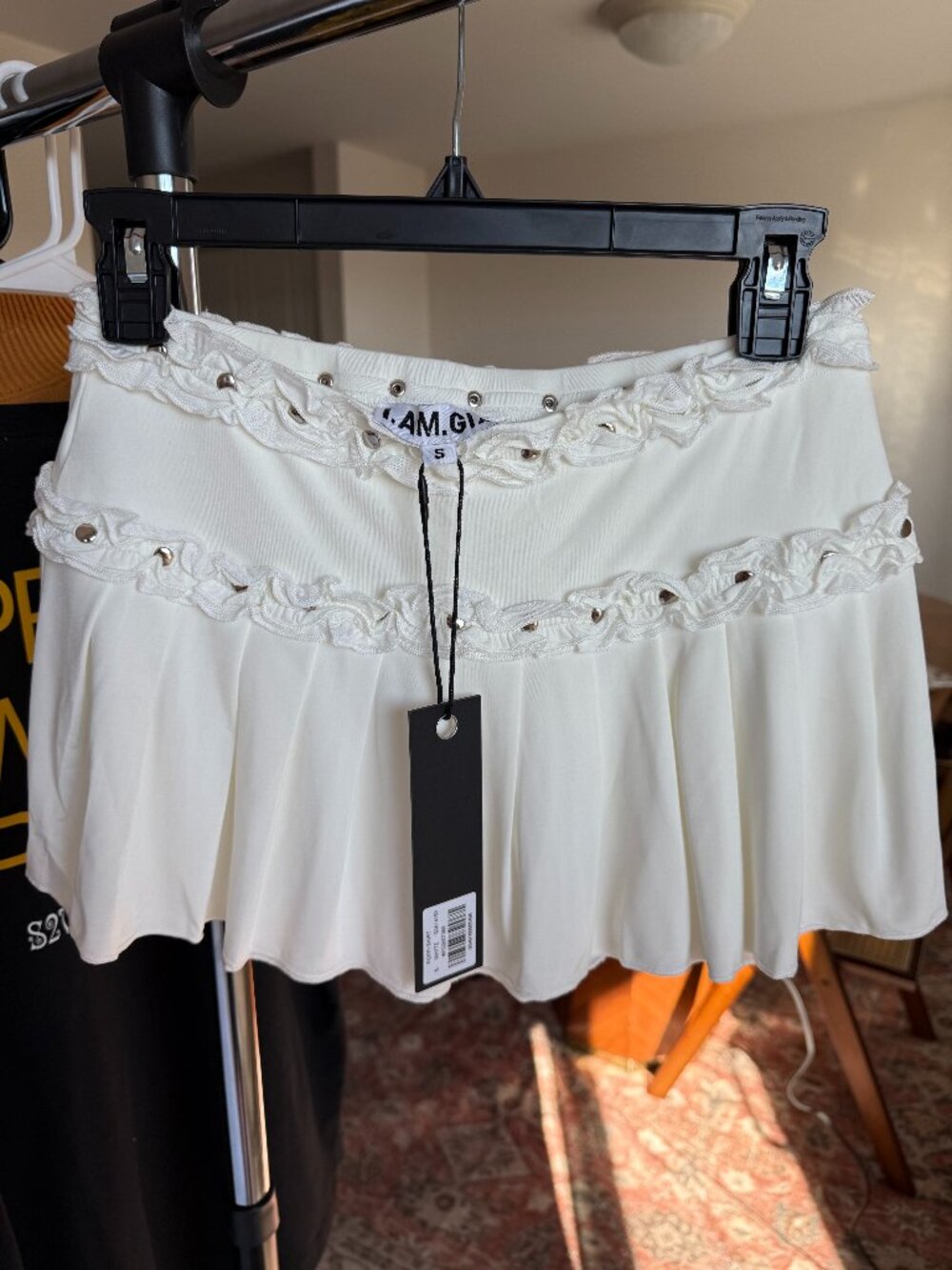 NWT I.AM.GIA Poppi White Mini Skirt Size Small